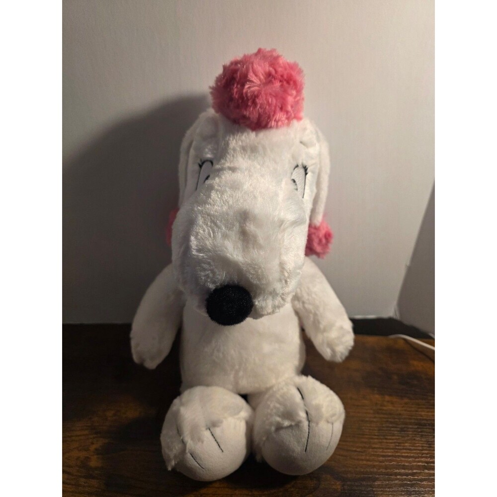 Peanuts Movie Build A Bear Snoopy Fifi Bow Plush Stuffed Animal 18"